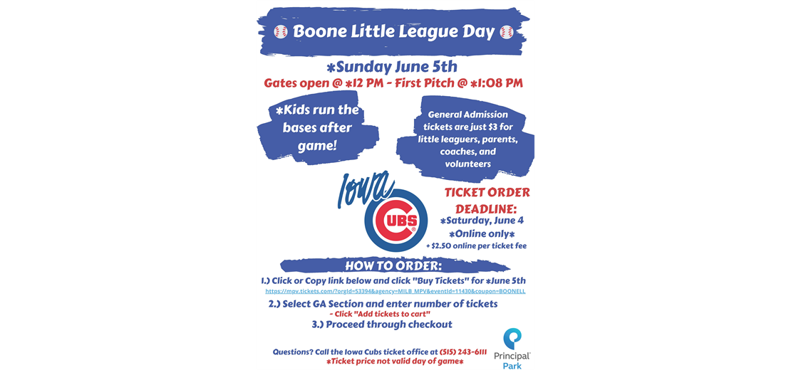 I-Cubs Boone Little League Day